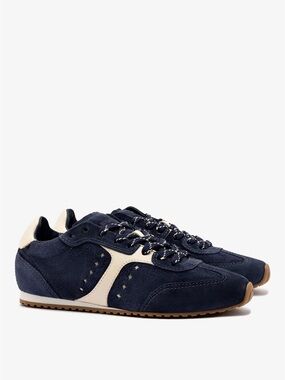 Larroudé Stella Sneakers – Navy Suede & Ivory Leather
Brand New • Size 8